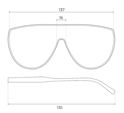 Dimensions des lunettes de soleil homme femme LEBOWSKI KL0036