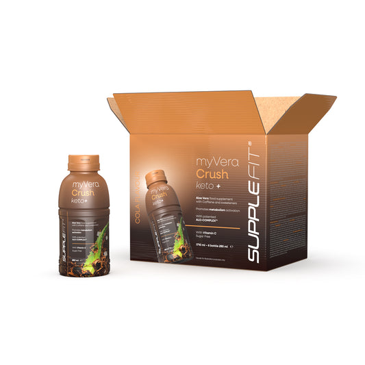 MYVERA CRUSH Keto + | Complément alimentaire avec caféine et édulcorants en 12 bouteilles (INTA005-12)