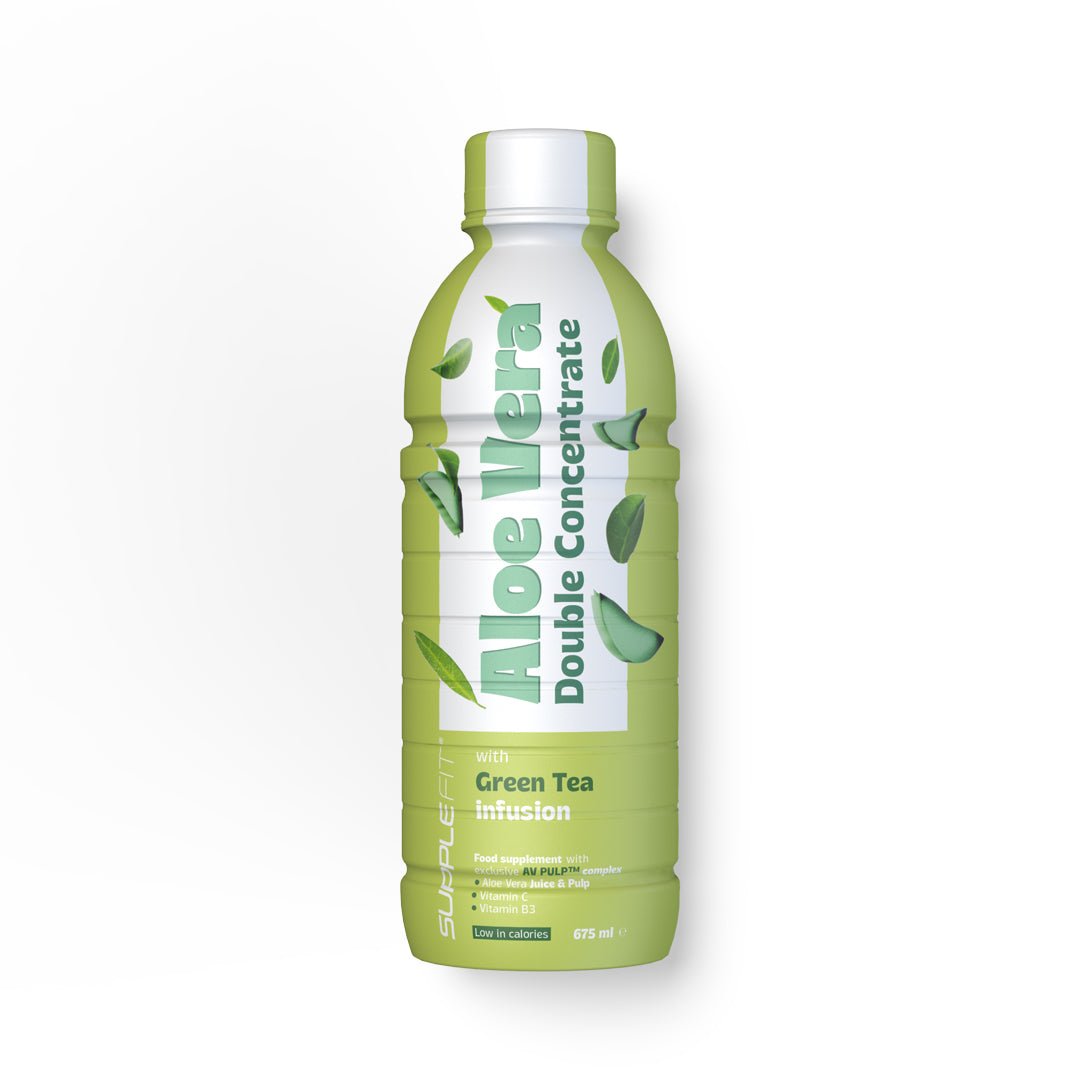 ALOE VERA jus et pulpe (doublement concentrée) avec Thé Vert - Jintashop
