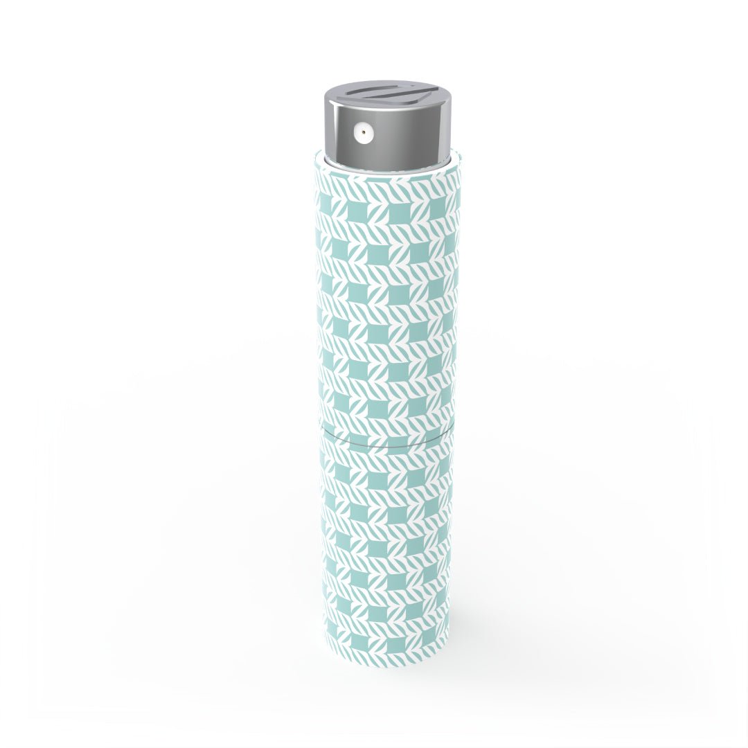 Étui à parfum de poche esthétique: Blanc et turquoise - Jintashop