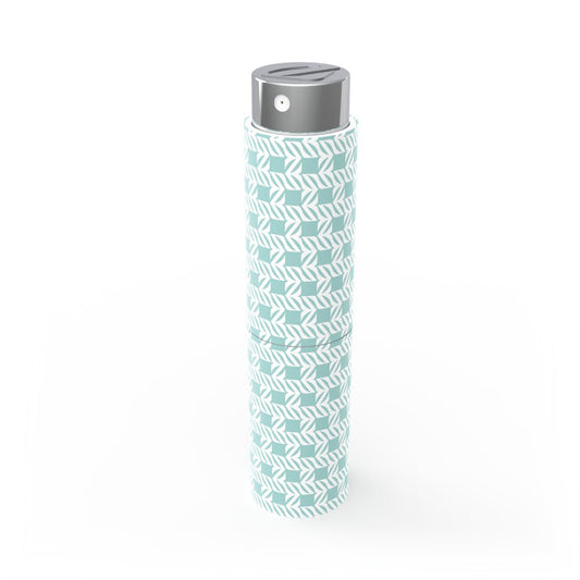 Étui à parfum de poche esthétique: Blanc et turquoise - Jintashop