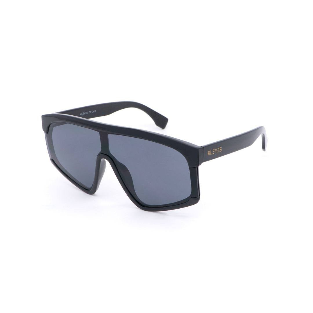 Lunettes de soleil homme femme EVEREST KL0032 – Monture noire, verres gris, UV catégorie 3 - Jintashop