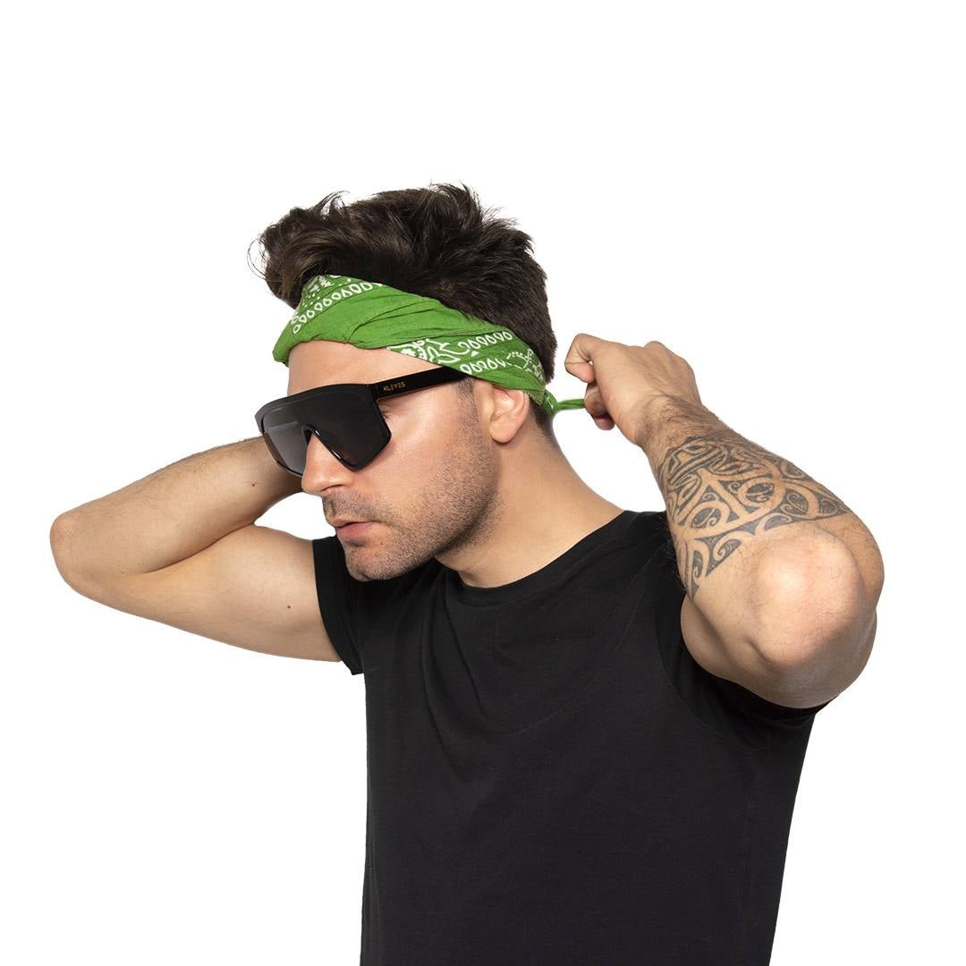 Lunettes de soleil homme femme EVEREST KL0032 – Monture noire, verres gris, UV catégorie 3 - Jintashop