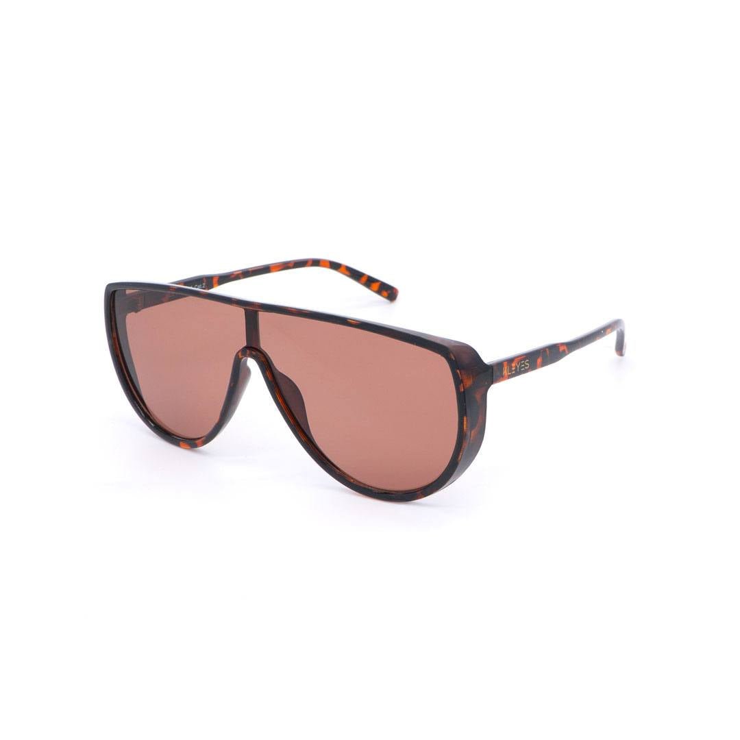 Lunettes de soleil mixtes LEBOWSKI KL0036 – monture écaille de tortue, verres marron, UV catégorie 3 - Jintashop