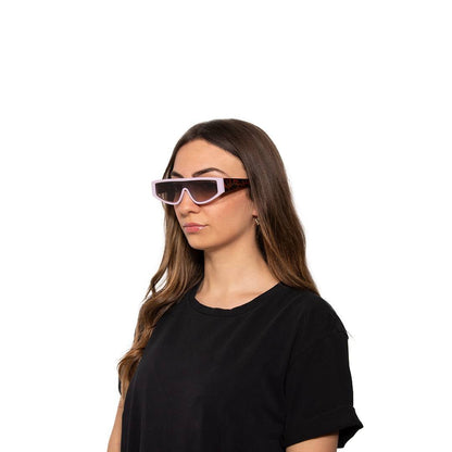 Lunettes de soleil unisexes TRAP KL0044 – monture lilas/écaille, verres gris à marron, UV catégorie 3 - Jintashop