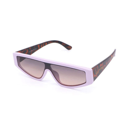 Lunettes de soleil unisexes TRAP KL0044 – monture lilas/écaille, verres gris à marron, UV catégorie 3 - Jintashop