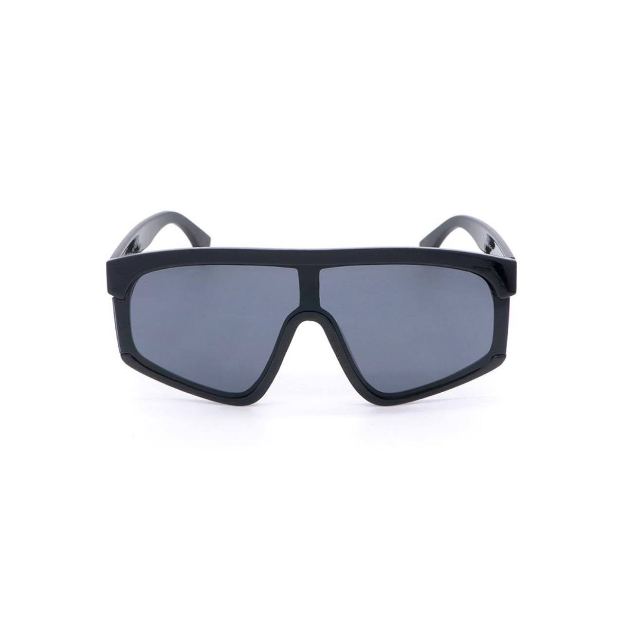 Lunettes de soleil homme femme EVEREST KL0032 avec monture noire et verres gris catégorie 3