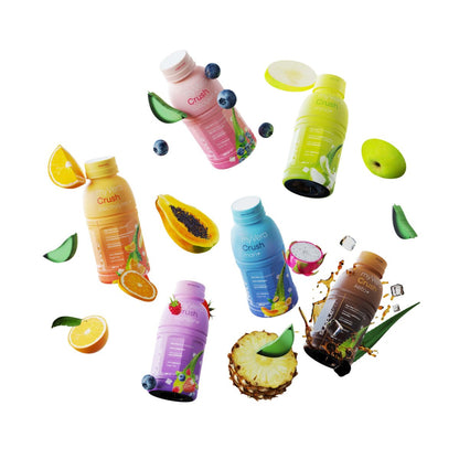 MYVERA CRUSH Electrolytes + | Complément alimentaire Aloe Vera 12 bouteilles - Jintashop